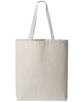 Q-Tees Q4400 11L Canvas Tote with Contrast-Color H in Natural/ natural