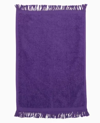 Q-Tees T100 Fringed Fingertip Towel Purple