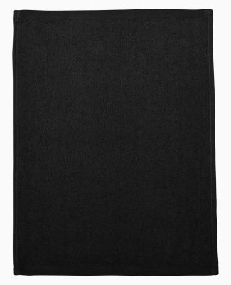 Q-Tees T600 Hemmed Fingertip Towel in Black