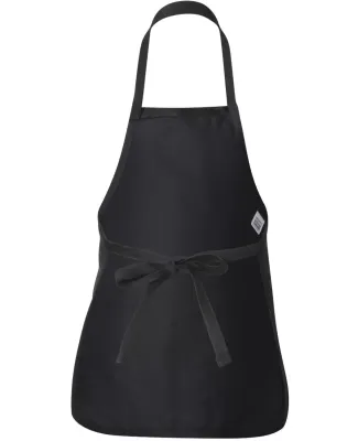 Q-Tees Q4250 Full-Length Apron with Pouch Pocket Black