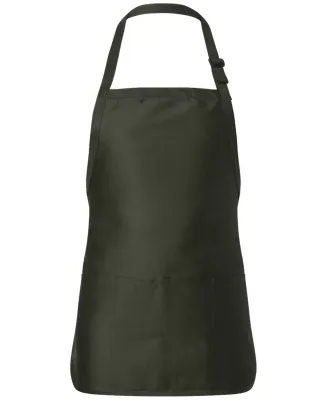 Q-Tees Q4250 Full-Length Apron with Pouch Pocket Forest