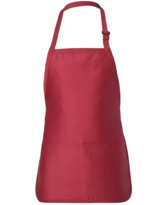 Q-Tees Q4250 Full-Length Apron with Pouch Pocket Red