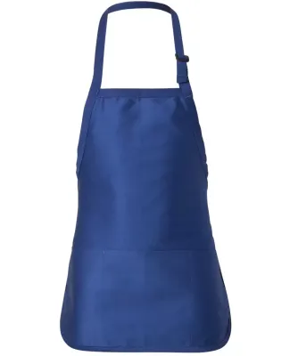 Q-Tees Q4250 Full-Length Apron with Pouch Pocket Royal
