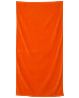 Q-Tees QV3060 Velour Beach Towel in Orange