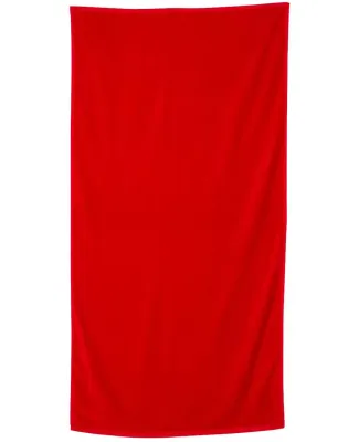 Q-Tees QV3060 Velour Beach Towel in Red