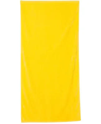Q-Tees QV3060 Velour Beach Towel in Yellow