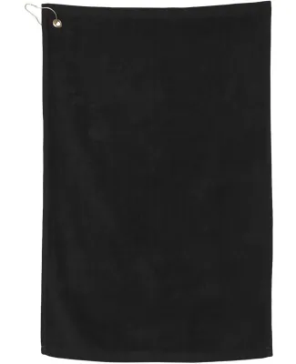 Q-Tees T300G Grommet Deluxe Hemmed Towel Black