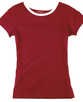 Boxercraft T47 Women's Ringer T-Shirt Red/ White
