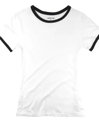 Boxercraft T47 Women's Ringer T-Shirt White/ Black