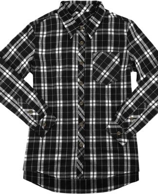 Boxercraft F50 Women's Flannel Shirt in Black/ white