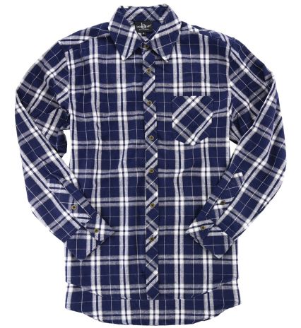 Boxercraft F50 Women's Flannel Shirt in Navy/ silver