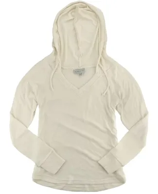 Boxercraft L07 Women's Cuddle Fleece V-Neck Hooded Natural