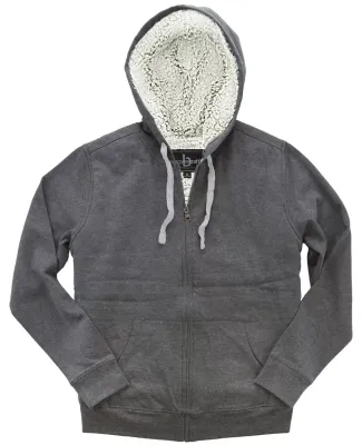 Boxercraft Q19 Sherpa Full-Zip Hooded Sweatshirt Granite