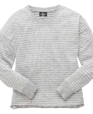Boxercraft YL06 Girls' Cuddle Boxy Sweatshirt Oxford/ Natural Stripe