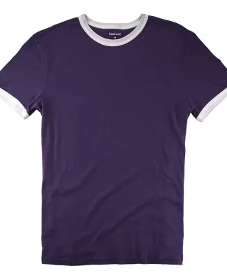 Boxercraft YT49 Youth Ringer T-Shirt Purple/ White