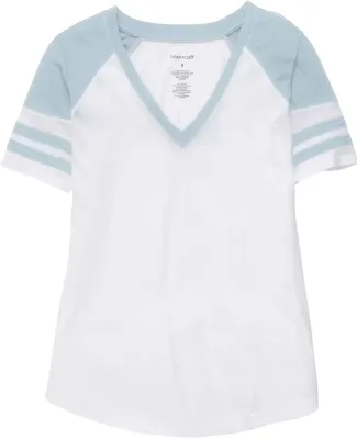 Boxercraft YT54 Girls' Arena T-Shirt White/ Carolina Blue