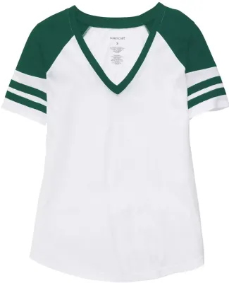 Boxercraft YT54 Girls' Arena T-Shirt White/ Hunter