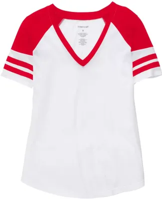 Boxercraft YT54 Girls' Arena T-Shirt White/ Red