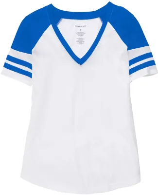 Boxercraft YT54 Girls' Arena T-Shirt White/ Royal