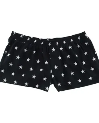 Boxercraft F42 Women's Flannel Shorts Black/ White Stars
