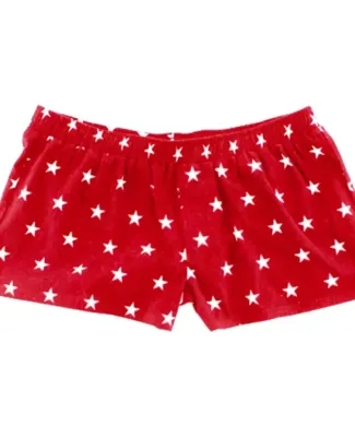 Boxercraft F42 Women's Flannel Shorts Red/ White Stars