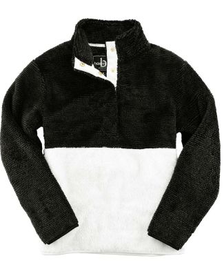 Boxercraft FZ01 Fuzzy Fleece Pullover Black Stripe/ Natural