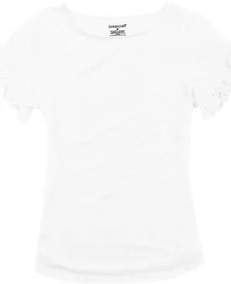 Boxercraft T64 Women's Ruffle Sleeve T-Shirt White