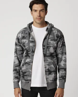 Cotton Heritage M2781C Premium Full-Zip Hoodie in Riverstone camo discontinued