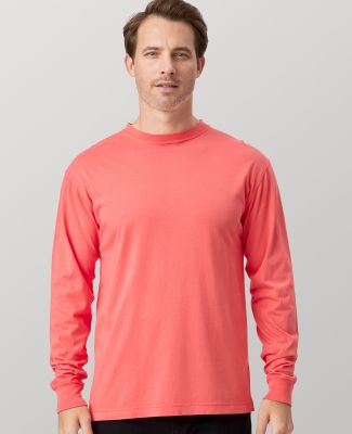 Cotton Heritage OU1964 Garment Dye Long Sleeve in Flamingo