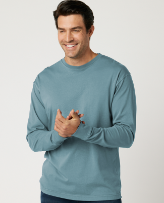 Cotton Heritage OU1964 Garment Dye Long Sleeve in Dusty teal