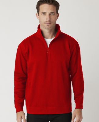 Cotton Heritage M2475 Quarter-Zip Fleece in Team red