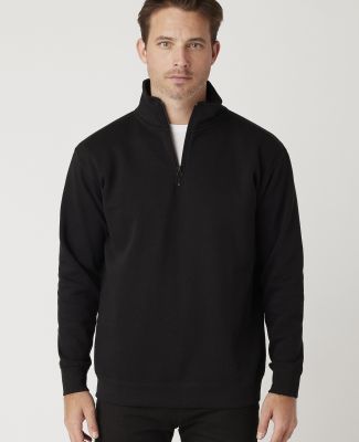 Cotton Heritage M2475 Quarter-Zip Fleece in Black