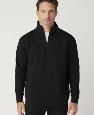 Cotton Heritage M2475 Quarter-Zip Fleece in Black