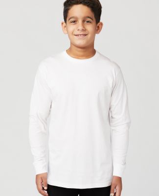 Cotton Heritage YC1146 Youth Long Sleeve Tee in White