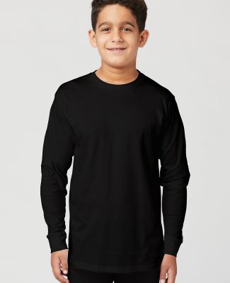 Cotton Heritage YC1146 Youth Long Sleeve Tee in Black