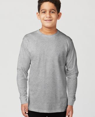 Cotton Heritage YC1146 Youth Long Sleeve Tee in Athletic heather