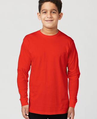 Cotton Heritage YC1146 Youth Long Sleeve Tee in Team red