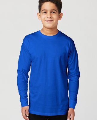 Cotton Heritage YC1146 Youth Long Sleeve Tee in Team royal