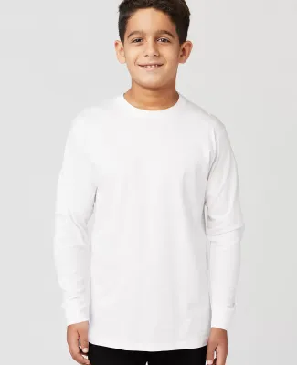 Cotton Heritage YC1146 Youth Long Sleeve Tee White