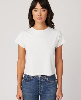 Cotton Heritage OW1086 High-Waisted Crop Tee White