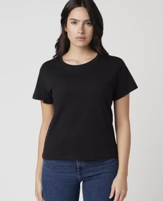 Cotton Heritage OW1086 High-Waisted Crop Tee in Black