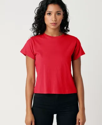 Cotton Heritage OW1086 High-Waisted Crop Tee in Team red