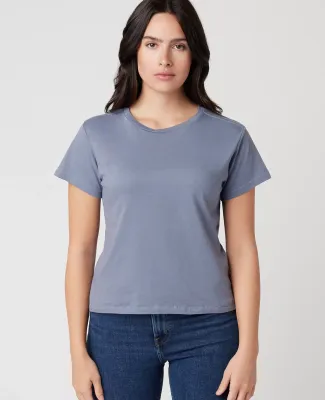 Cotton Heritage OW1086 High-Waisted Crop Tee in Blue haze