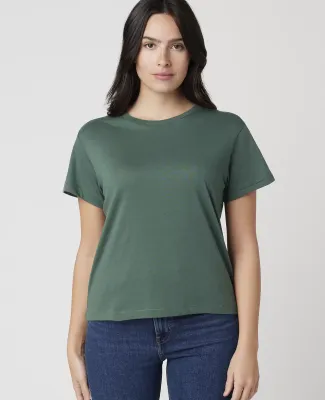 Cotton Heritage OW1086 High-Waisted Crop Tee in Pine