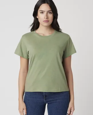 Cotton Heritage OW1086 High-Waisted Crop Tee in Artichoke