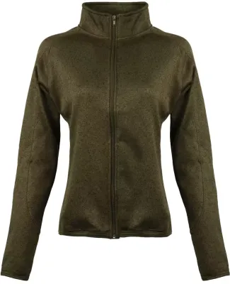 Burnside Clothing 5901 Women's Sweater Knit Jacket in Military green