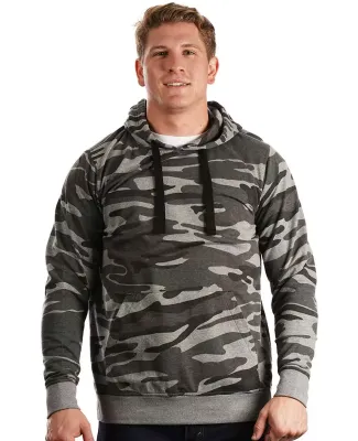 Burnside Clothing 8605 Enzyme-Washed French Terry  Black Camo