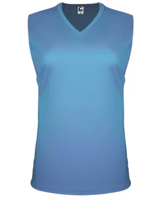 C2 Sport 5663 Women's Sleeveless V-Neck T-Shirt Columbia Blue