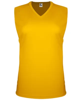 C2 Sport 5663 Women's Sleeveless V-Neck T-Shirt Gold