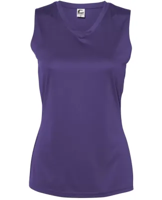C2 Sport 5663 Women's Sleeveless V-Neck T-Shirt Purple